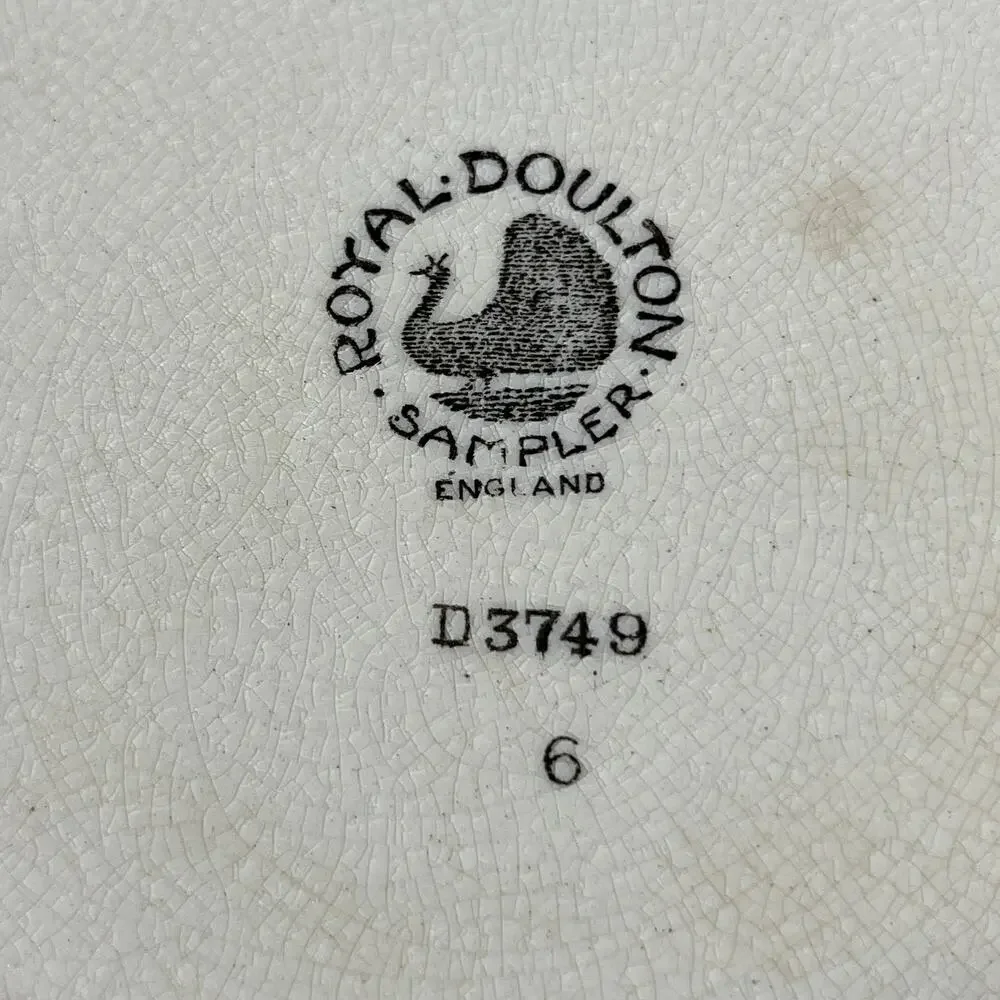 Vintage Royal Doulton Plate Sampler Pattern D3749 Plate Rare 1924 to 1936 Rare